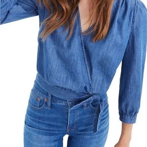 Madewell Denim Wrap Shirt - XXLarge